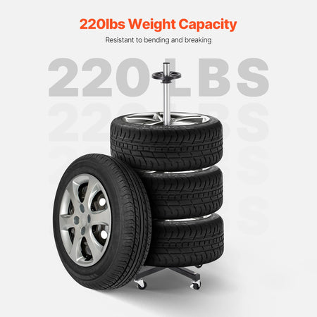 SucceBuy Tire Rack With Wheels &ndash; Heavy Duty Steel Stand