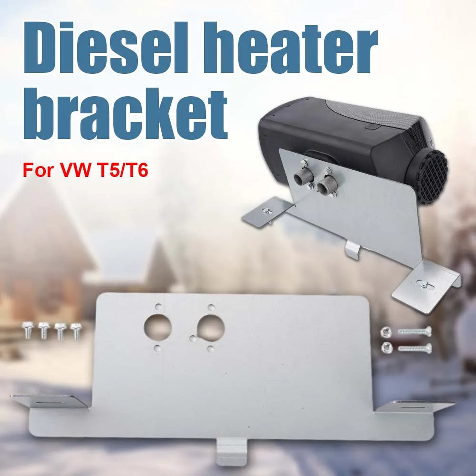 Lattiamonttijalka Volkswagen T5/T6 diesel-lämmittimelle, ruostumattomasta teräksestä valmistettu pohjalevy, 12V ja 24V järjestelmä