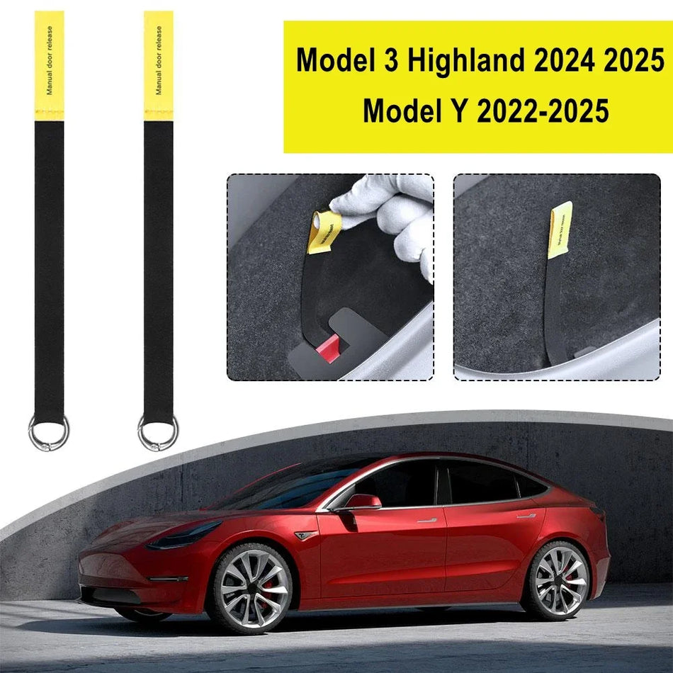 Notfall-Sicherheitszugseil für die hintere Tür für Tesla Highland Model Y 2021-2025