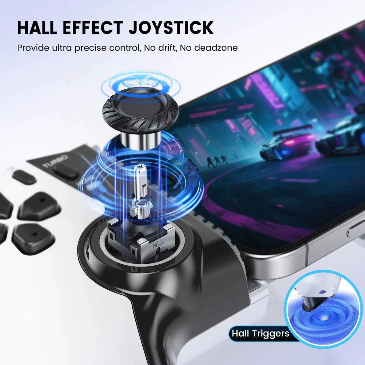 BEBONCOOL MC500/MC5000 Wireless Gamepad Hall Effect Gaming Controller for Switch/OLED/iOS/Android/iPad Mini Gamepad by InterCyprus Trading Ltd