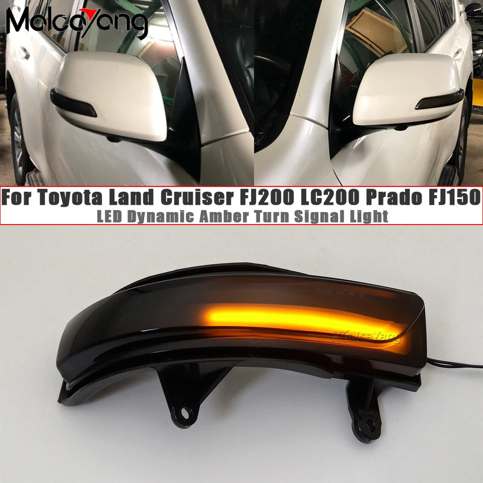 Luces de señal de giro LED dinámicas para Toyota Land Cruiser FJ200 LC200 Prado FJ150