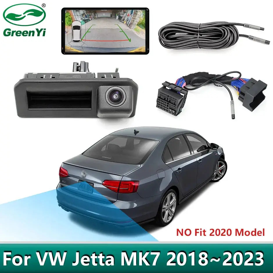 GreenYi Canbus Dynamic Trajectory Car Camera For VW JETTA MK7 2019 2021 2022 2023 Parking backup Camera Work With MIB2 NAV Unit by InterCyprus Trading Ltd