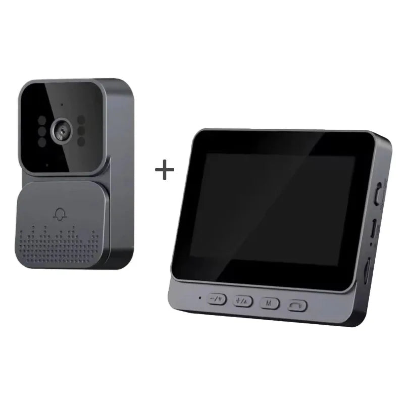 Wireless Intercom Doorbell - HD Night Vision, Waterproof 4.3&quot; IPS Screen, Smart Home Security Not waterproof