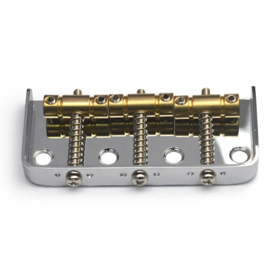 Dreisattel-Tele-Gitarrenbrücke aus Messing 76,5x35,5mm für Telecaster