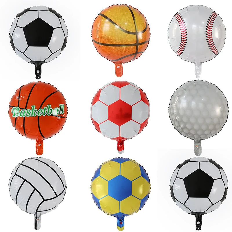 18-Inch Football Foil Balloons - Perfect Birthday Party Decorations