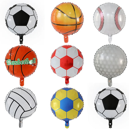18-Inch Football Foil Balloons - Perfect Birthday Party Decorations