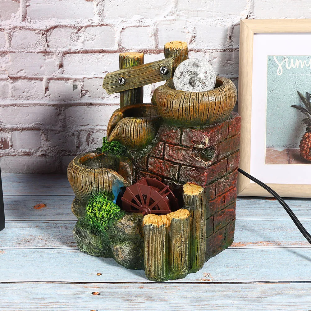 Resin Desktop Fountain &ndash; Flowing Water Ornament For Desk