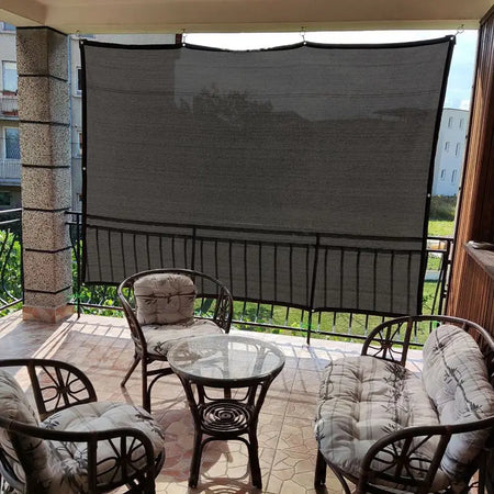 4x4m Beige Outdoor Shading Mesh - UV Protection Sun Shelter