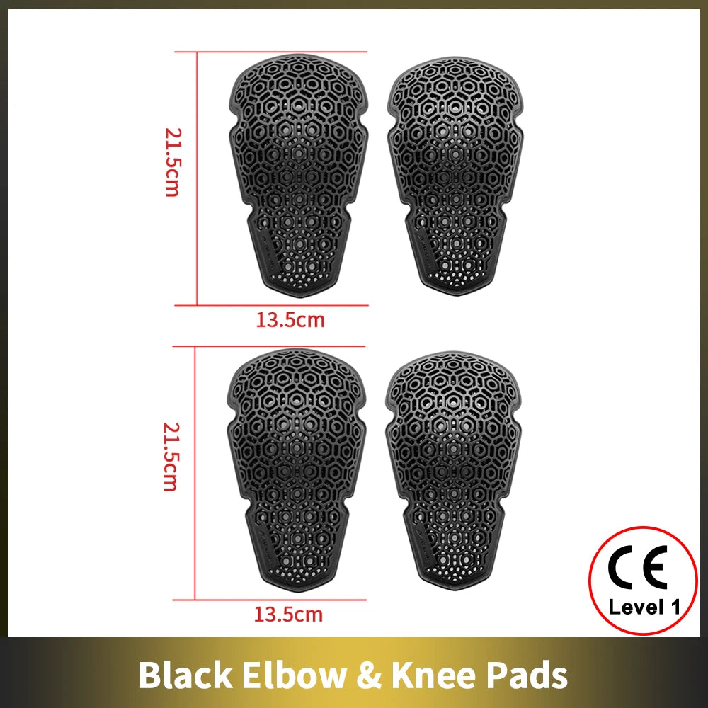 WOSAWE CE Back Protector &ndash; Universal Anti Shock Spine Pad BK Elbow Knee Pads / One Size