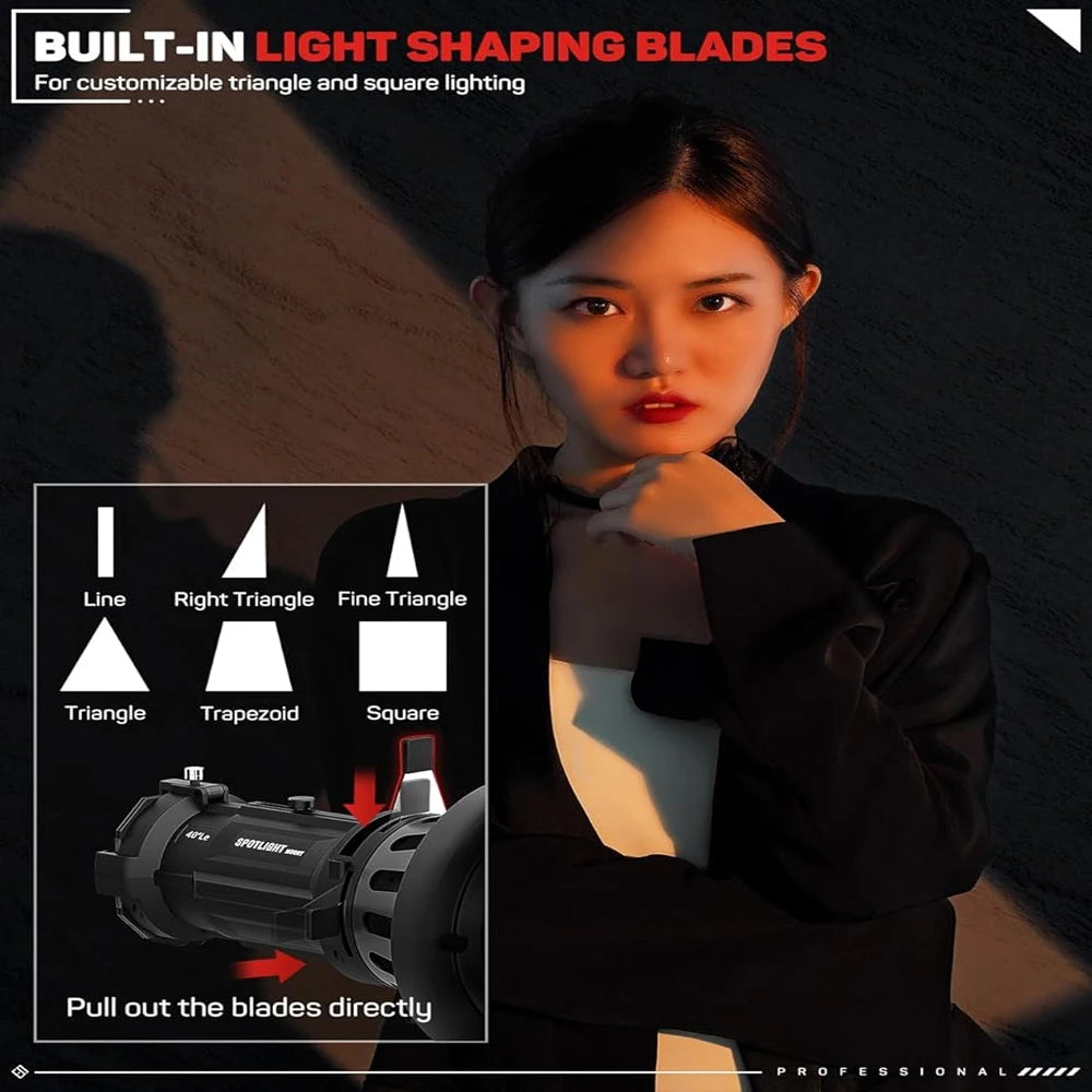 IFOOTAGE 40&deg; Spotlight Projection Lens &ndash; 12 Gobos Included