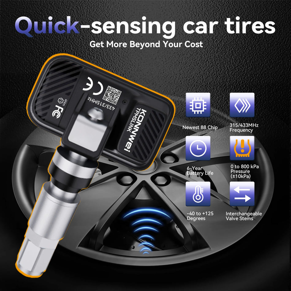 Strumento di programmazione TPMS con riapprendimento OBD wireless a doppia frequenza per auto