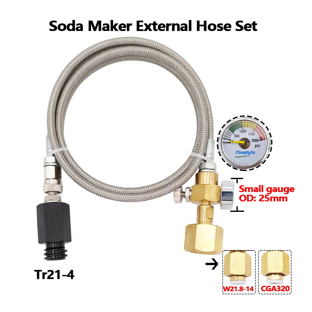 CO2 External Tank To Soda Stream Hose Kit &ndash; Durable Design