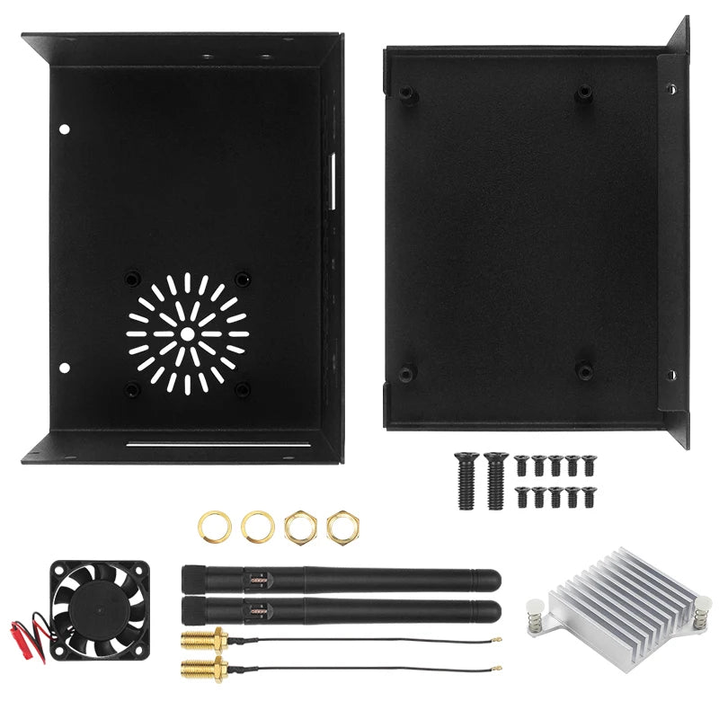 Metal Case for Orange Pi 5 Plus &ndash; Enhanced Cooling with Optional Antenna Case-Cooler