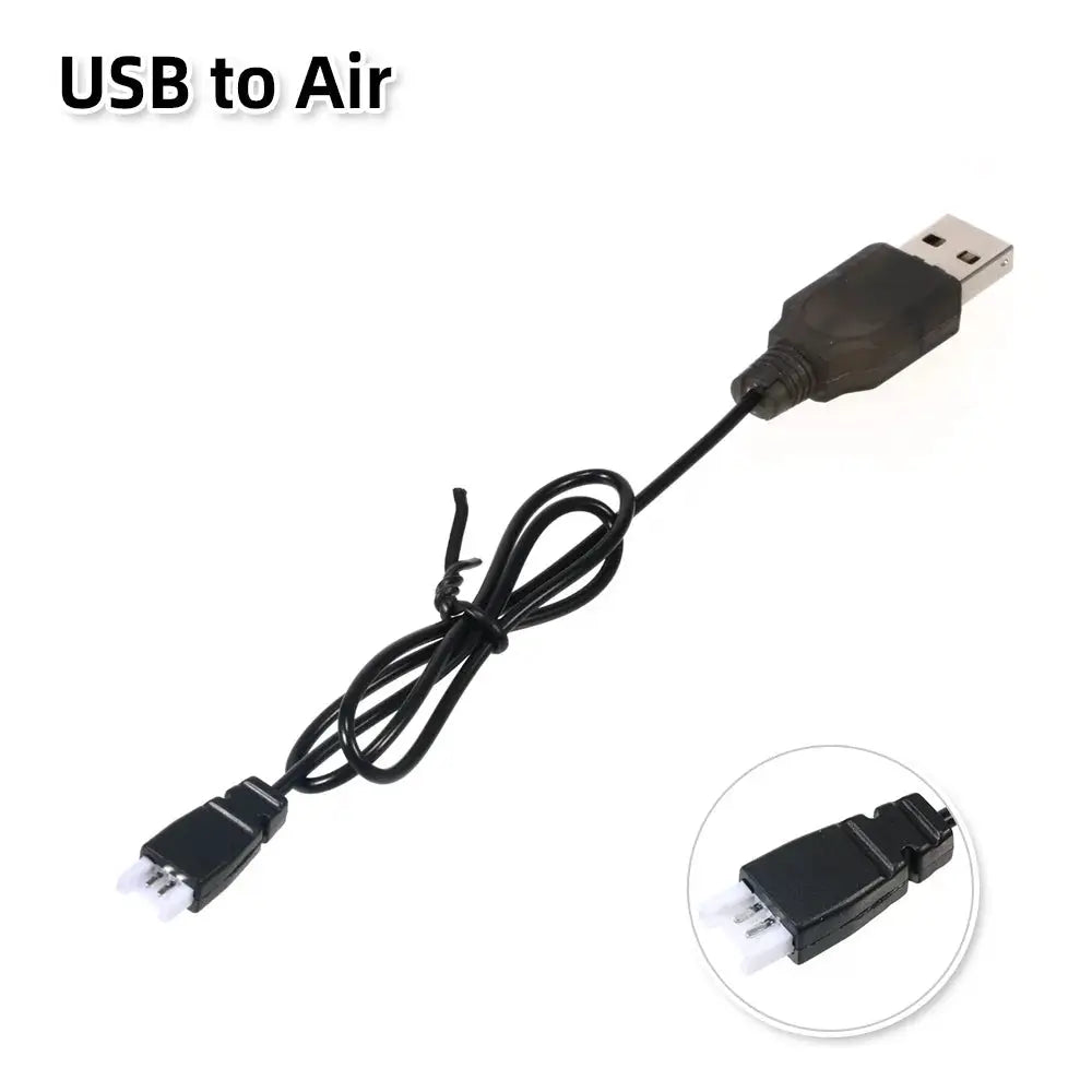 RC USB Charging 3.7V Lithium Battery Charger Cable USB to JST/SM/Futaba Plug for 3Rc Drone Quadcopter by InterCyprus Trading Ltd