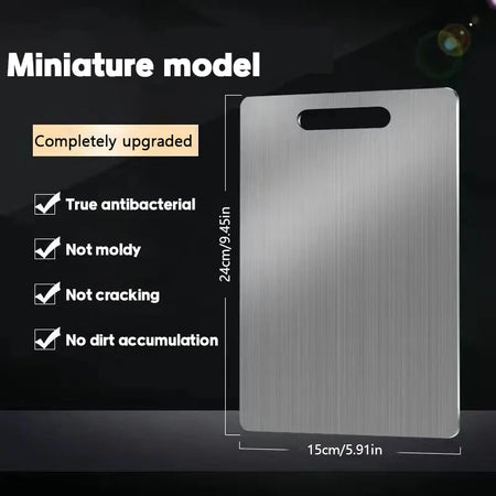 Premium 316 Stainless Steel Double-Sided Cutting Board for Kitchen Use 15 24cm