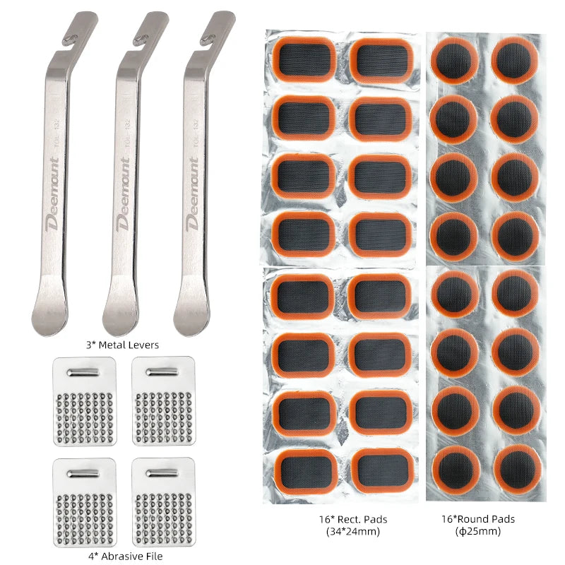 DEEMOUNT Bicycle Tyre Remover &ndash; High-Quality Carbon Steel Design SV3P Pad 16p File 4p / CHINA
