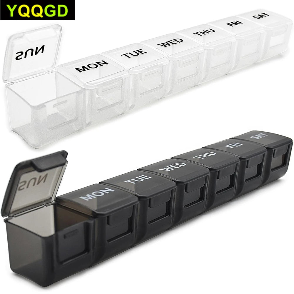 YQQGD 7 Day Pill Organizer &ndash; BPA Free and Travel Friendly