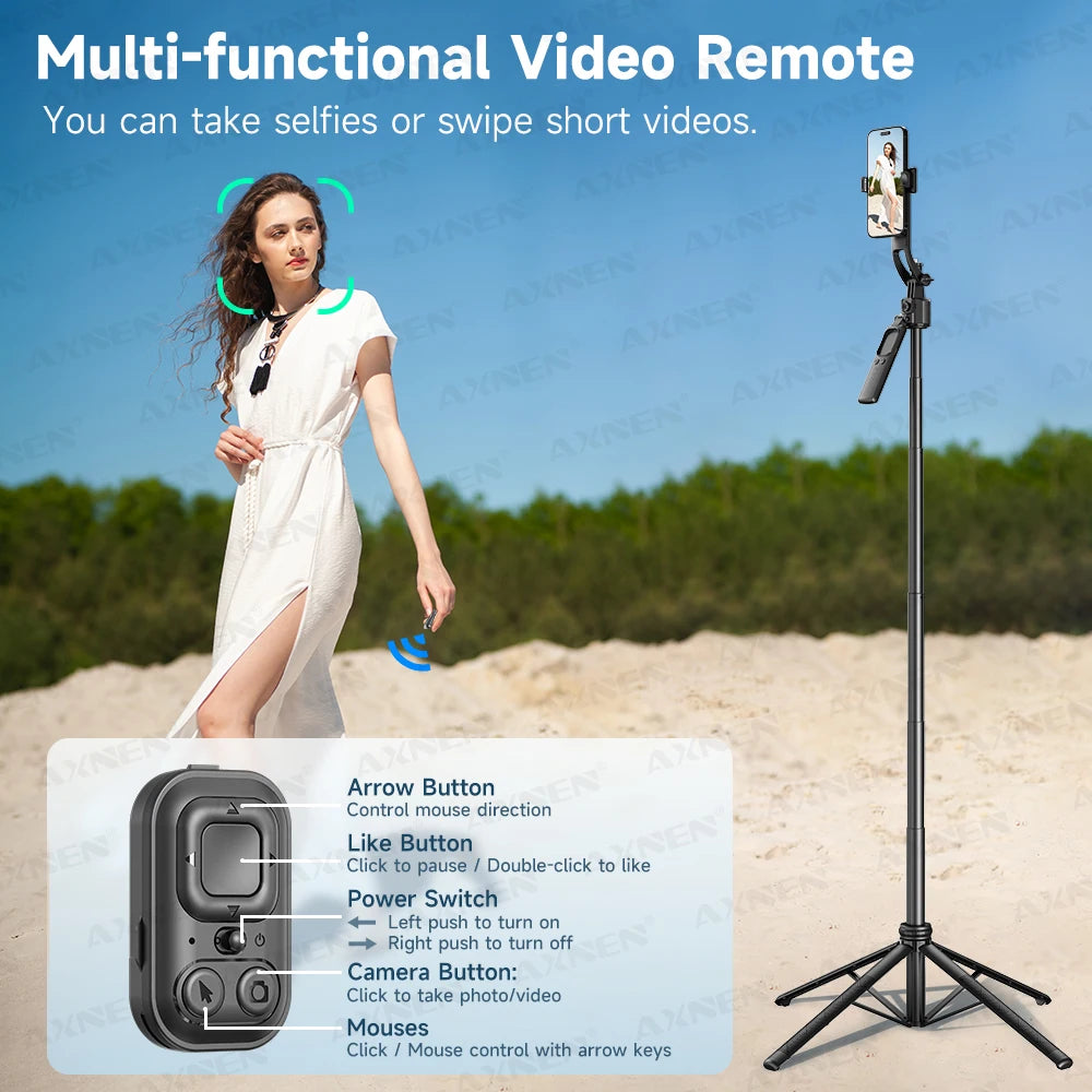 C17 Tripod for Mobile Phone Camera &ndash; 360 Degree Rotation with Wireless Remote