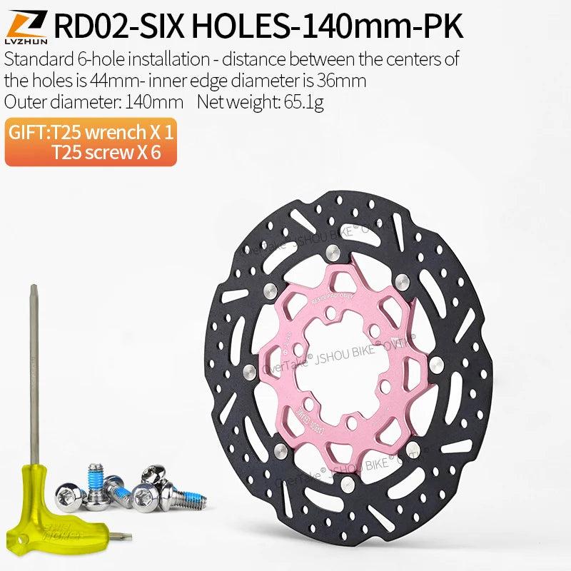 LVZHUN Carbon-Ceramic Brake Discs &ndash; Ultra-light For Shimano RD02-6B-140-PK