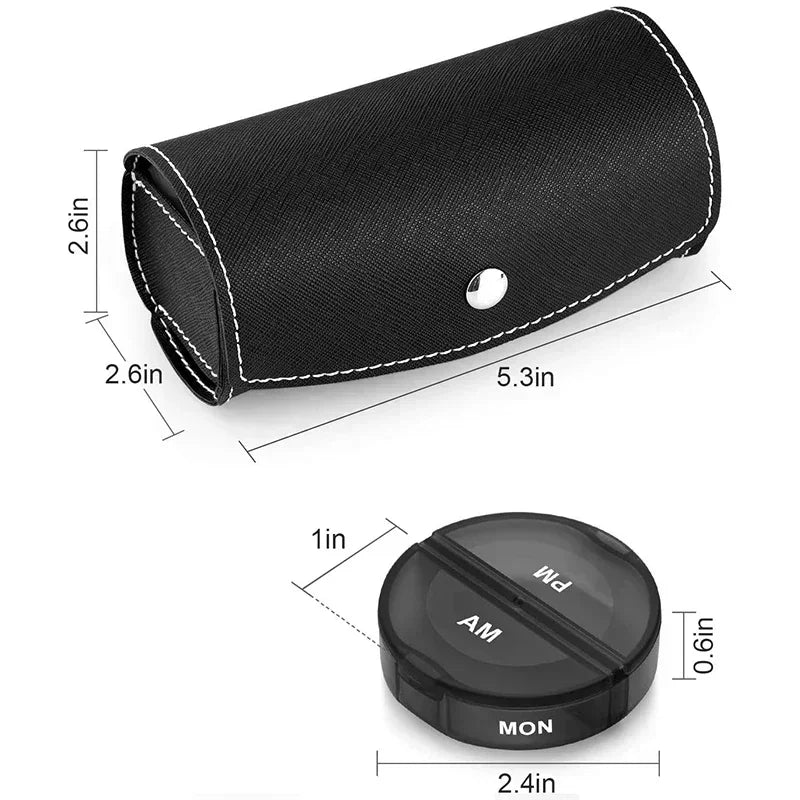 7-Day Pill Organizer with 14 Compartments for Medications, Supplements, and Vitamins - Noocuxuekon