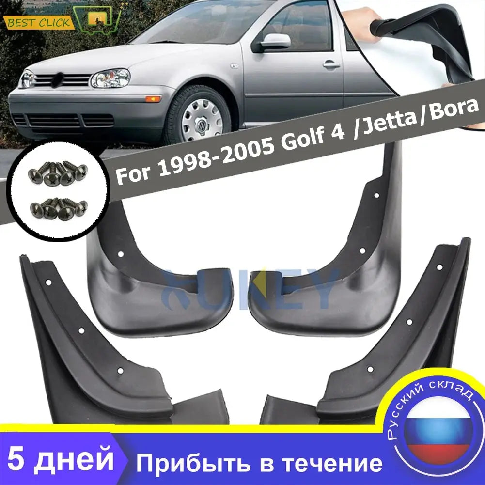 OE Styled Car Mud Flaps For VW Golf 4 Mk4 IV Bora Jetta 1998 - 2005 Mudflaps Splash Guards Mud Flap 2004 2003 2002 2001 2000 by InterCyprus Trading Ltd
