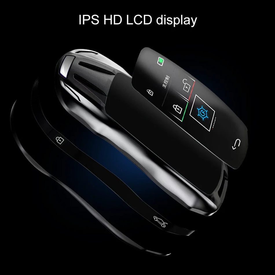 Išmanus LCD automobilio raktas nuotolinis BMW Audi Benz Ford Toyota Lexus visiems modeliams universalus