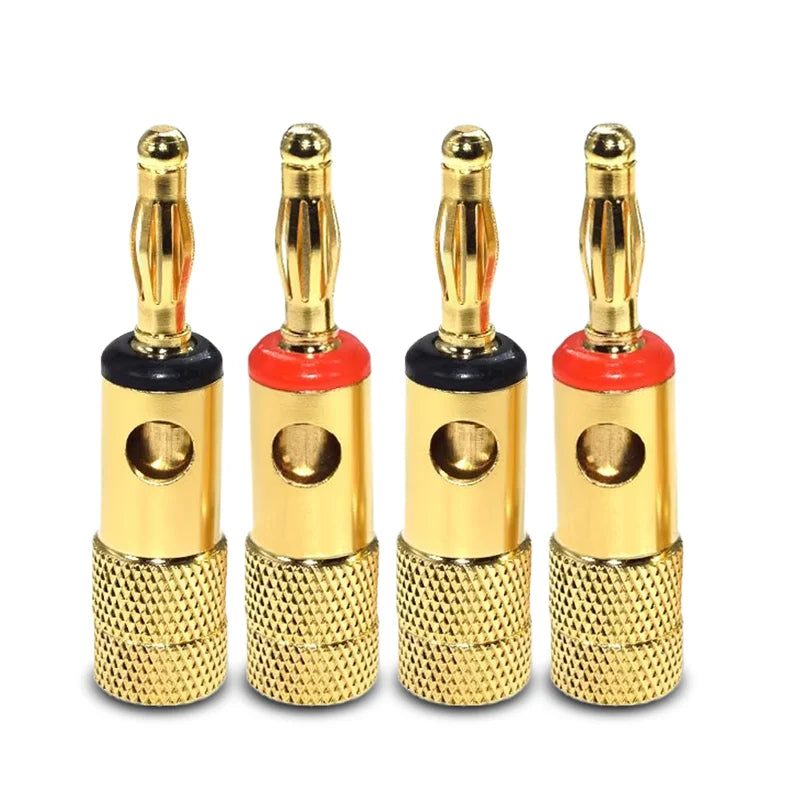 Gold-Plated 4mm Banana Plug Adapters &ndash; Low Resistance Audio