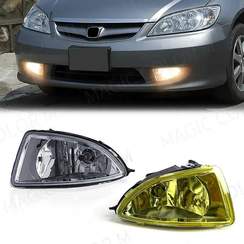 For Honda Civic 2004 2005 Fog Light Lamp Daytime Running Headlight Halogen Front Bumper Auto Car Light Assembly Switch Wires 12v by InterCyprus Trading Ltd