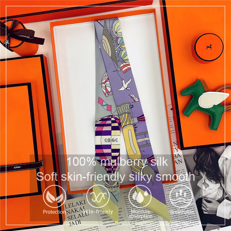 Skinny Mulberry Silk Scarf &ndash; Luxurious Versatility for Everyday Elegance