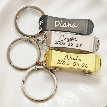 Chuhan Customized Metal Skateboard Keychain &ndash; Unique Gift Idea