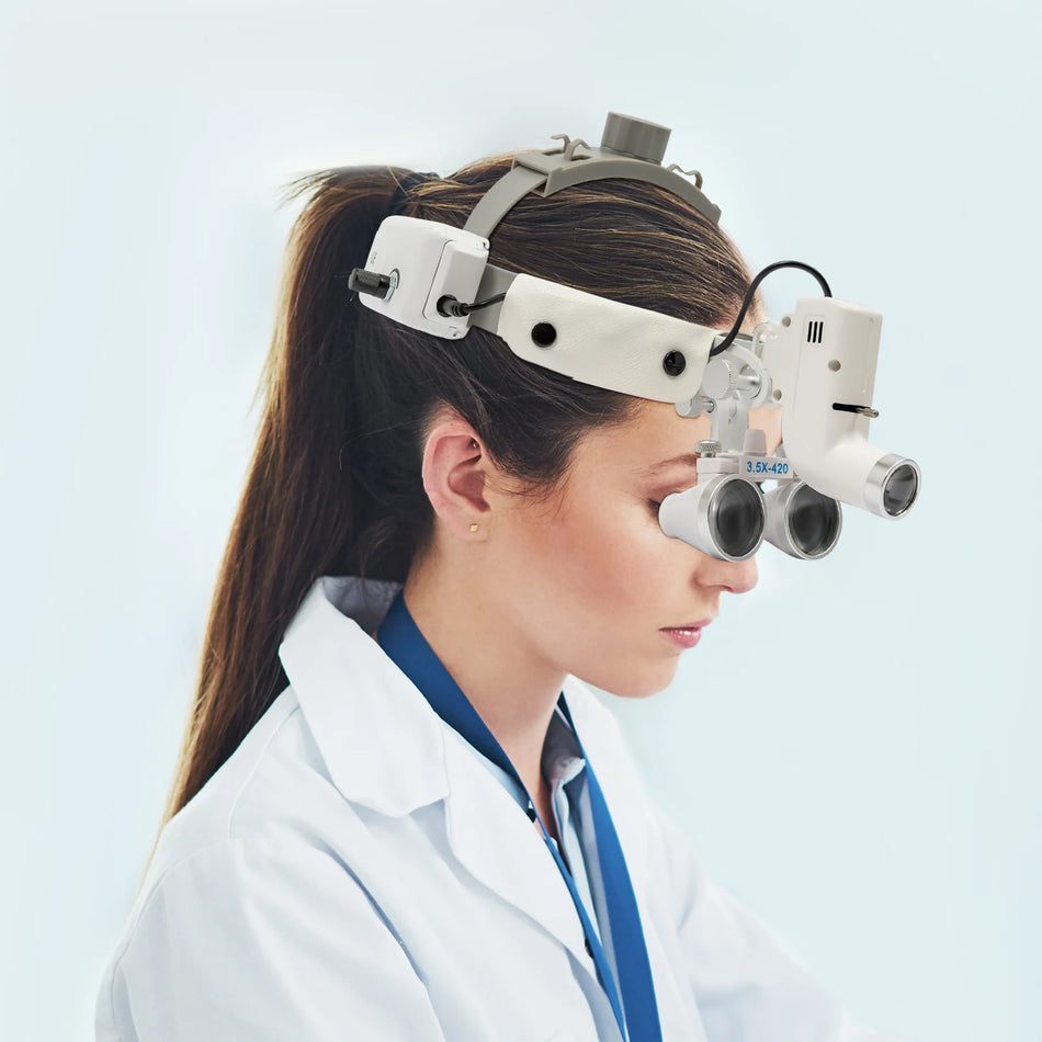 Magnificator binocular medical cu lumină LED dimabilă 3.5X