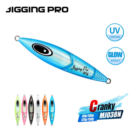 JIGGING PRO Slow Jigging Lure - 80g, 100g, 120g, 150g Saltwater Fishing Jigs