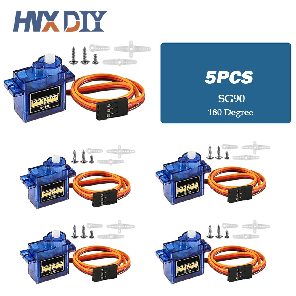 SG90 9G Micro Digital Servo Motor &ndash; Precision Control for RC Aircraft 5PCS-360 Degree