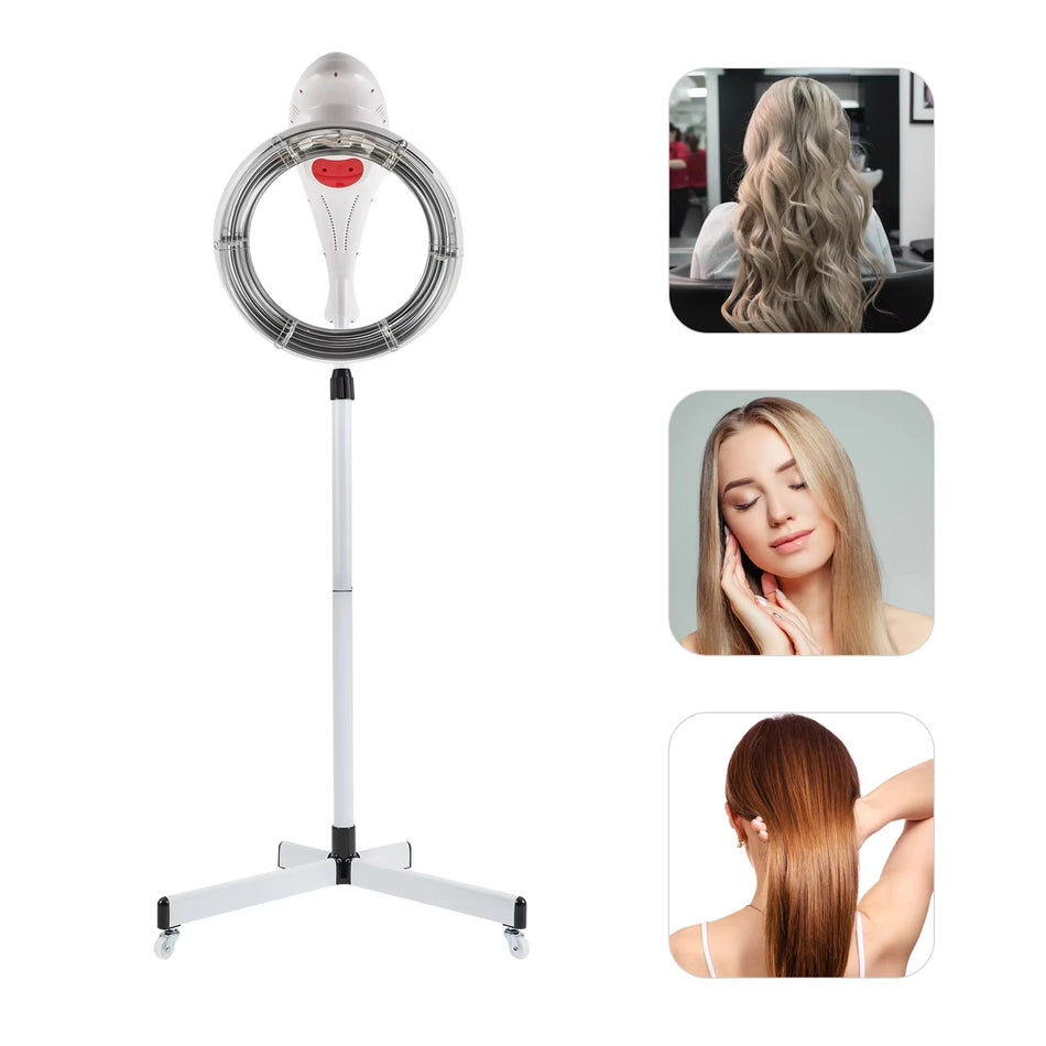 Hiustenleikkuun lentävä lautasmallinen lämmityskone värikiharoille