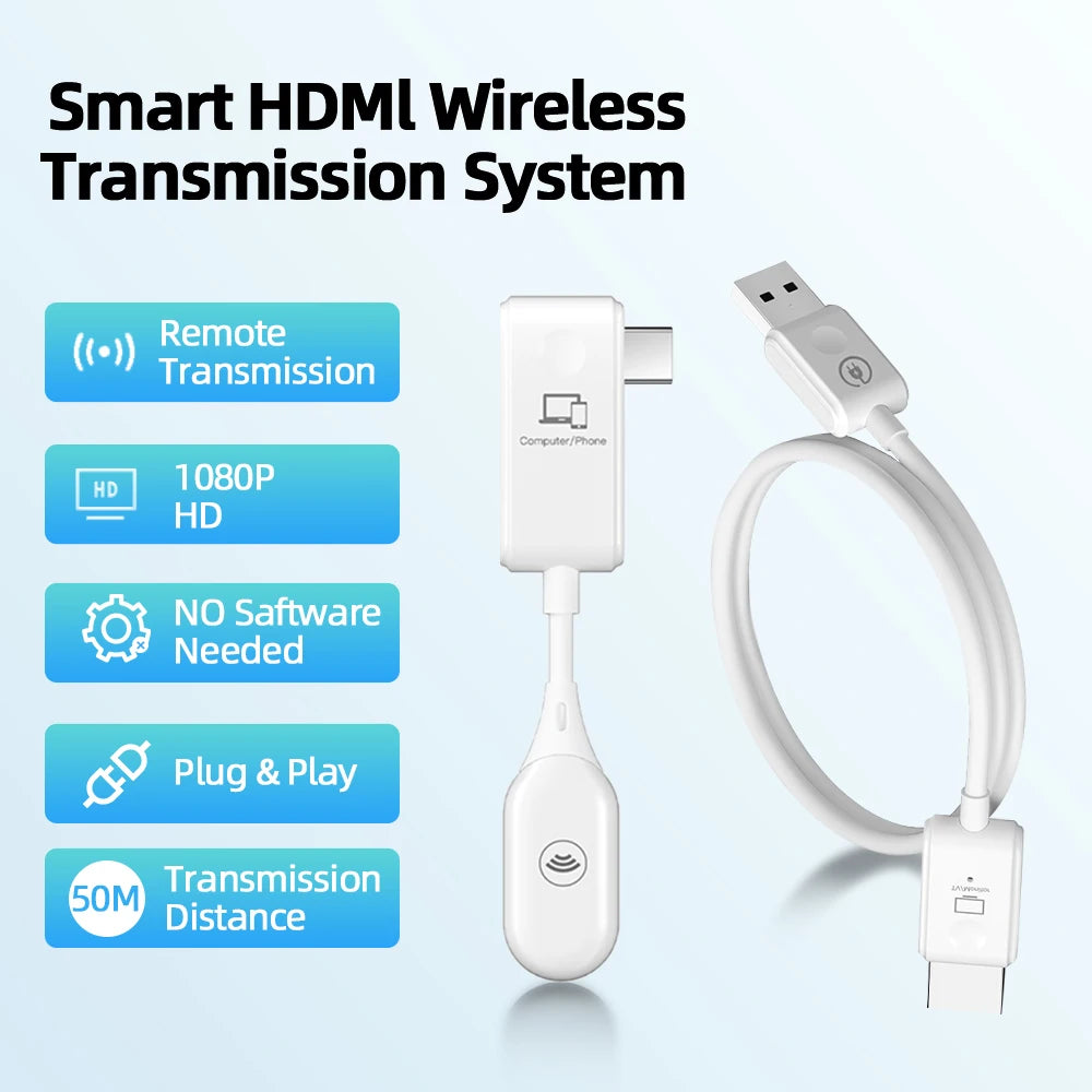 1080P HD Wireless HDMI Dongle Adapter &ndash; Type C Mirroring White