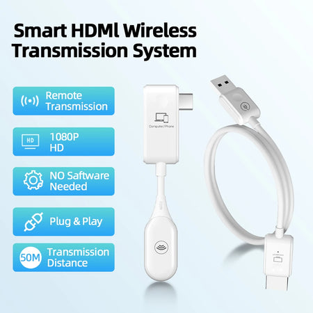 1080P HD Wireless HDMI Dongle Adapter &ndash; Type C Mirroring White