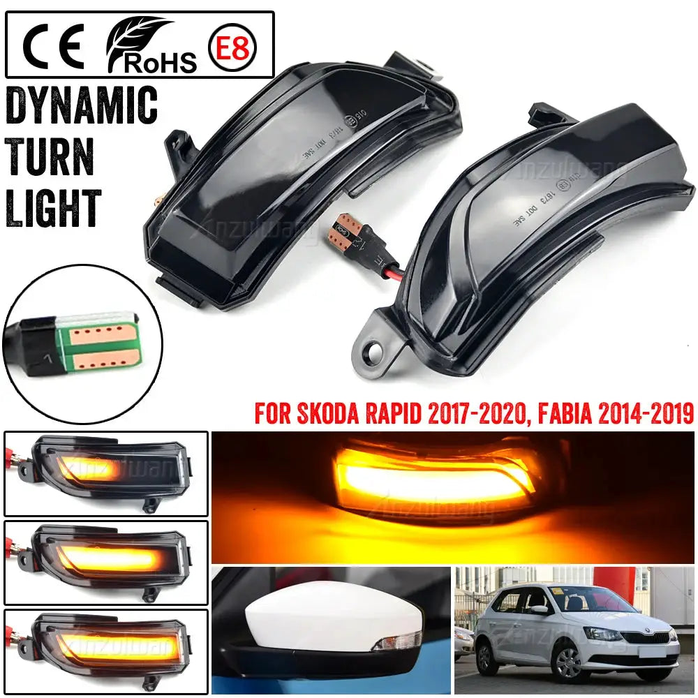 T10 Dynamic LED Turn Signal Bulbs for Skoda Fabia Rapid by InterCyprus Trading Ltd