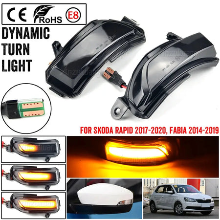T10 Dynamic LED Turn Signal Bulbs for Skoda Fabia Rapid by InterCyprus Trading Ltd