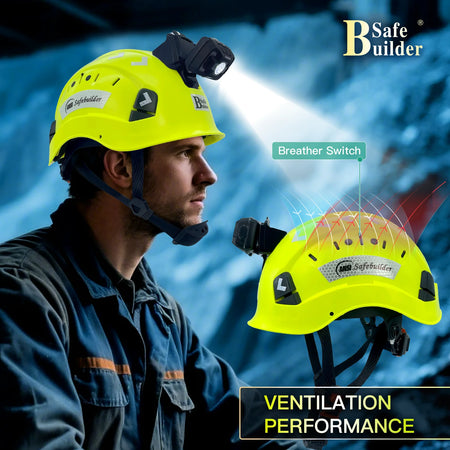 Safety Hard Hats With Headlight - Lightweight Helmet