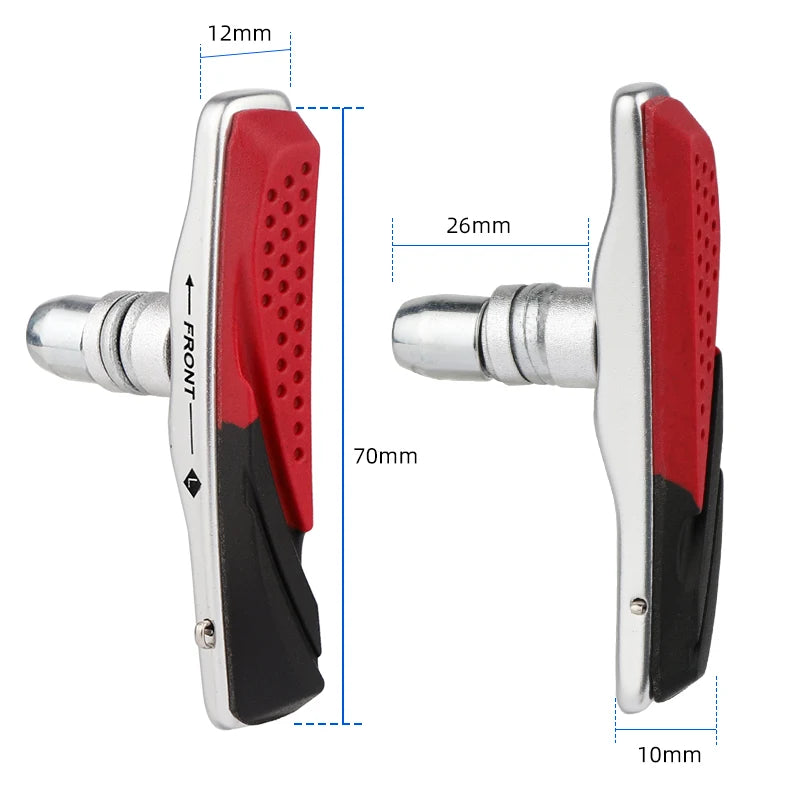 70mm Kauçuk Takviyeli MTB V Fren Pedleri Tüm Hava Koşulları XT