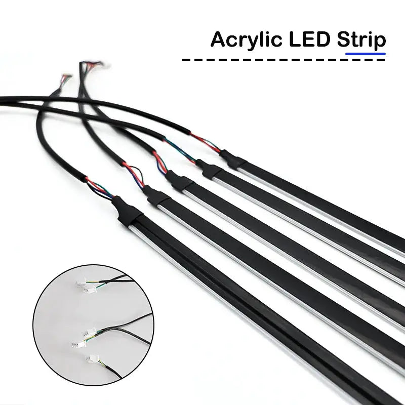 Full Color Streamer Car Ambient Lights RGB 64 Color Universal LED Interior Hidden Acrylic Strip Symphony Atmosphere Lamp by InterCyprus Trading Ltd