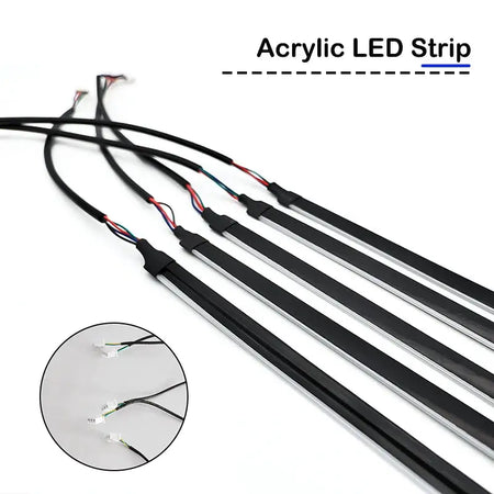 Full Color Streamer Car Ambient Lights RGB 64 Color Universal LED Interior Hidden Acrylic Strip Symphony Atmosphere Lamp by InterCyprus Trading Ltd