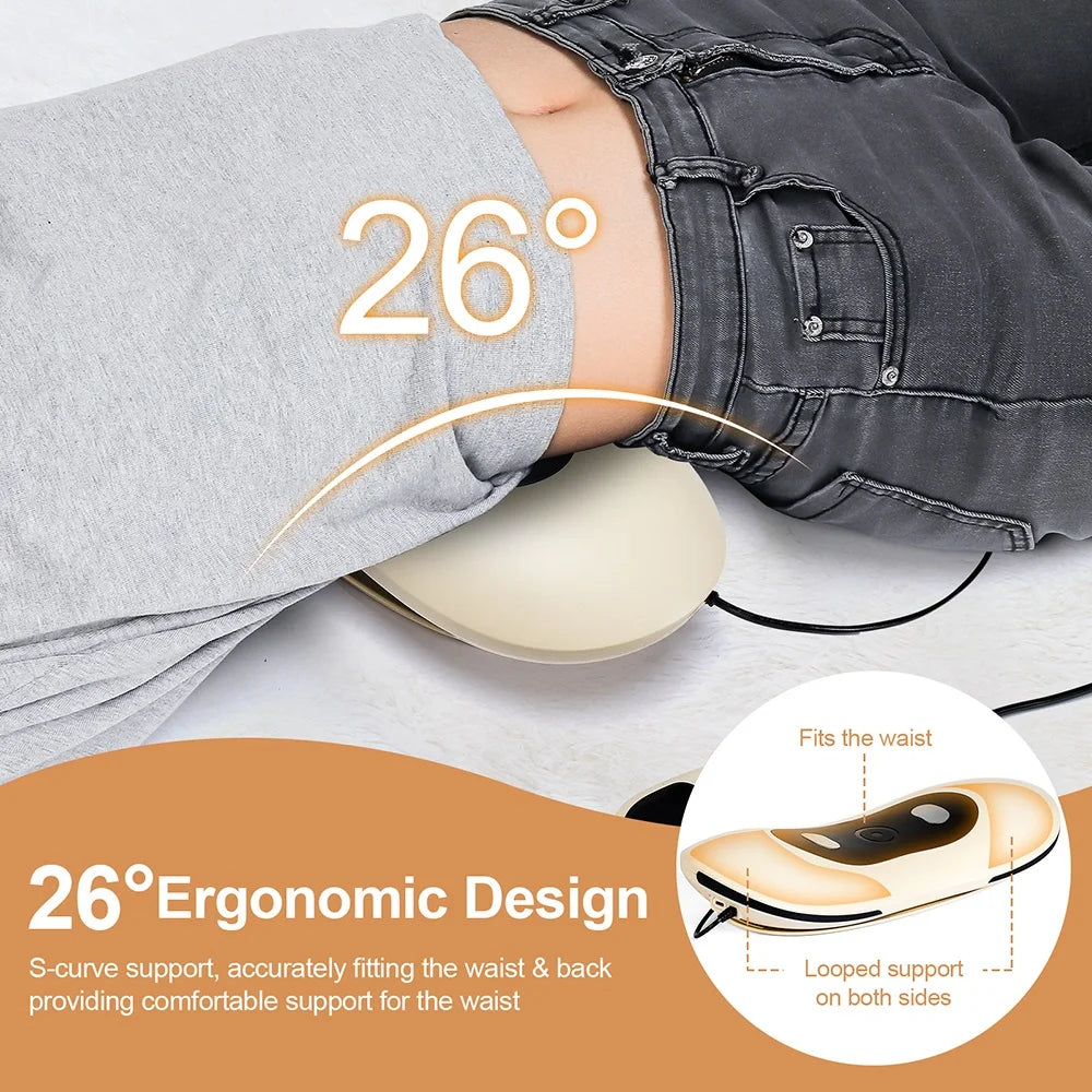 Electric Lumbar Traction Massager &ndash; Adjustable Vibration for Back Support