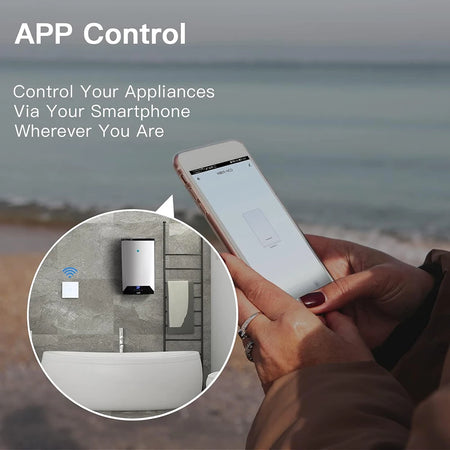 KCOOJO WiFi Smart Boiler Switch - Remote Control Water Heater with Voice Assistant Compatibility