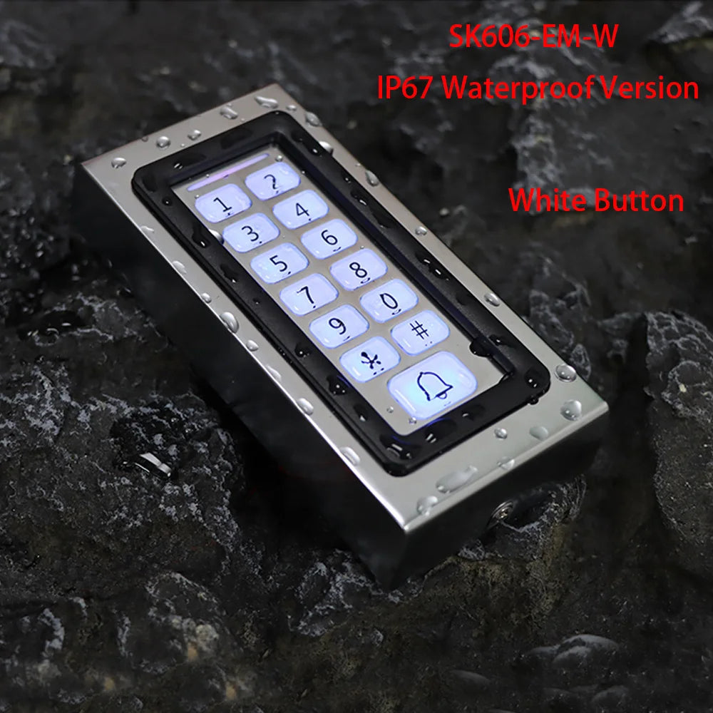 S601EM-W &ndash; Backlight RFID Reader 1000 Users IP65 Waterproof SK606-EM-W white