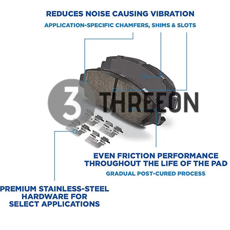 THREEON Ceramic Rear Brake Pad Murano &ndash; Quiet Braking