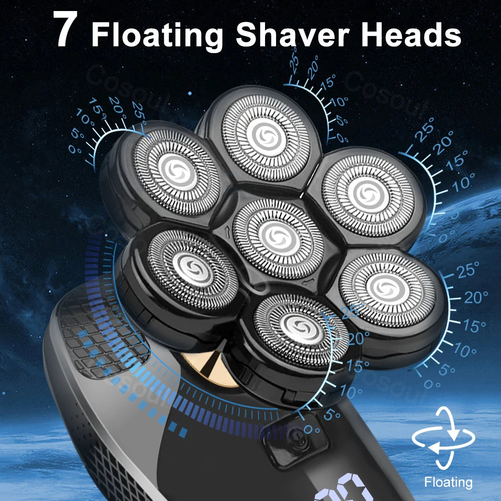COSOUL V8 Electric Shaver for Men - Powerful 7D Rotary Head Razor