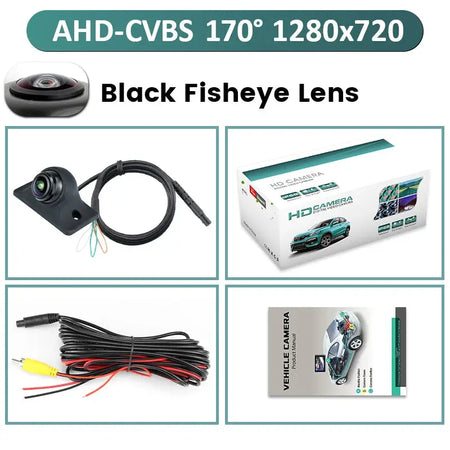 GreenYi 360° Adjustable AHD1080 Car Rear View Camera Universal Mini Side/Front/Backup 170° Fisheye Lens Night Vision Cam Reverse by InterCyprus Trading Ltd