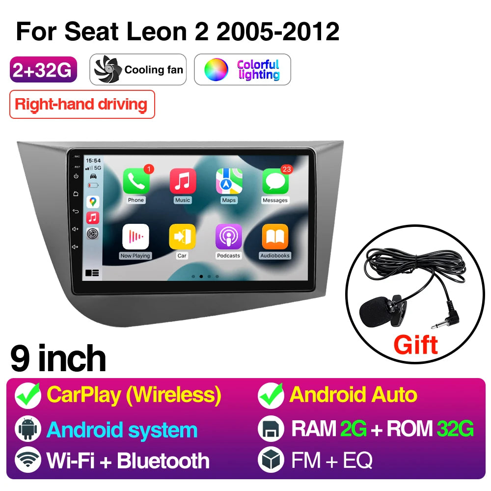 9Inch Car Radio Wireless CarPlay Android 13 &ndash; RHD Fit 2 32GB