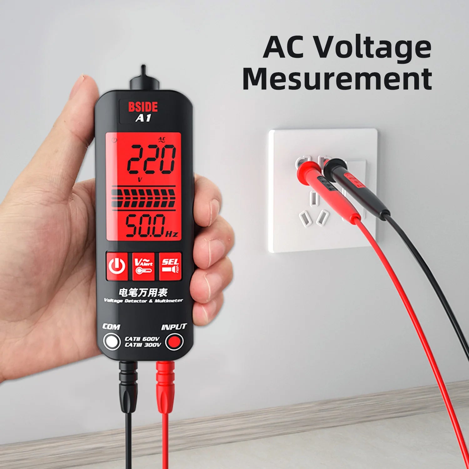 Multímetro Digital Inteligente Con Función De Medición, Detector De Temperatura, Pantalla De 3 Resultados Comprobador De Corriente Alerta Vfc 98597896
